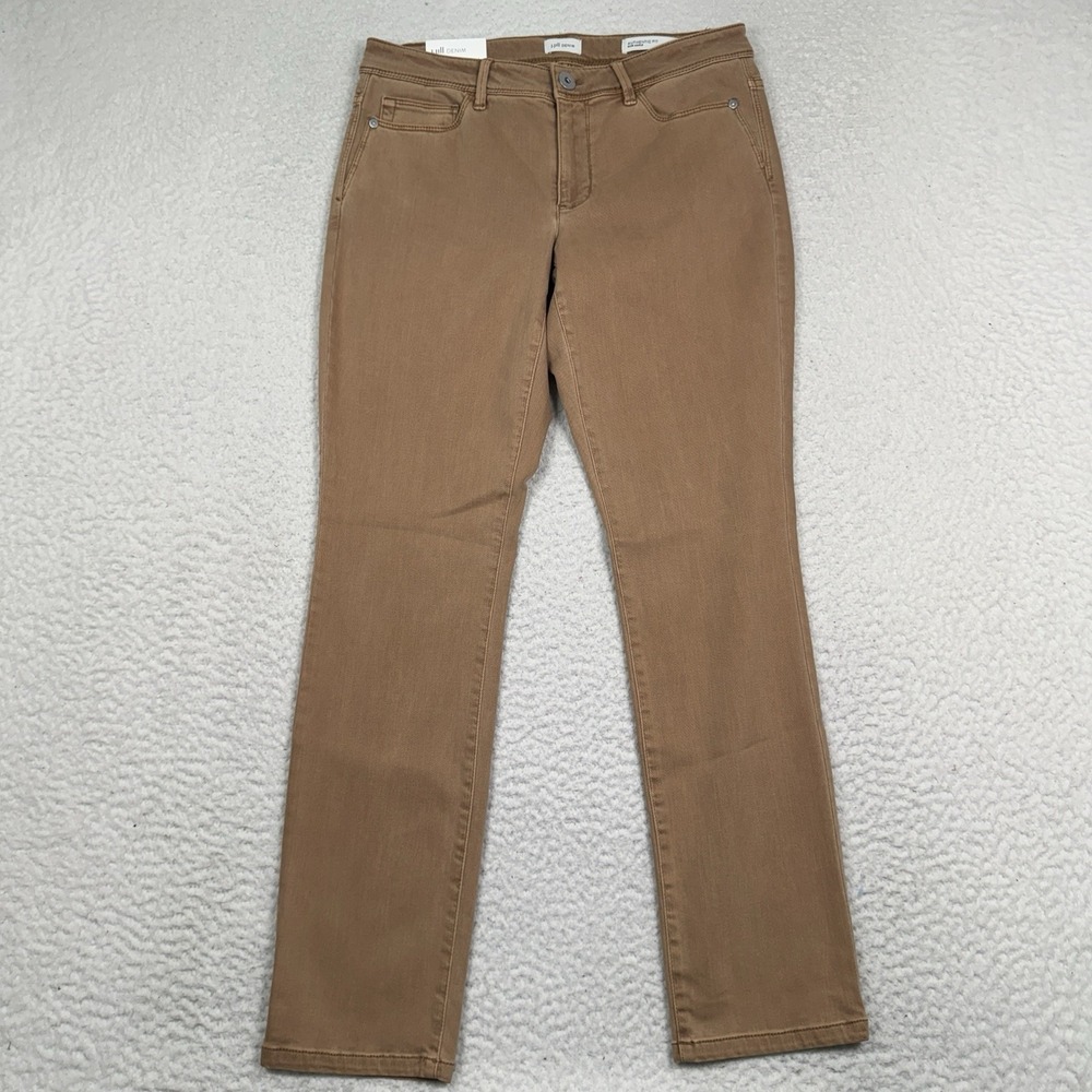 J. Jill Denim Authentic Fit Slim Ankle Jeans Size 6 Light Camel 29x28.5 NWT